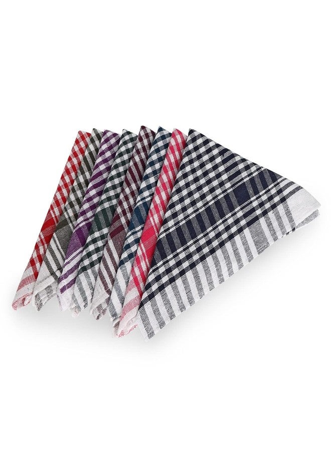AYUS Kitchen Duster Wet Dry Cotton Cleaning Cloth, Fridge, Cleaning & Checkered Roti Napkins, Home Multipurpose Use, Durable, and Reusable Cloth, Multi-Colour (40X40 CM Kitchen Checks, 6) - Image 2